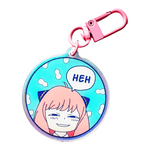 Smug Spy Face acrylic charm by Pinbuds