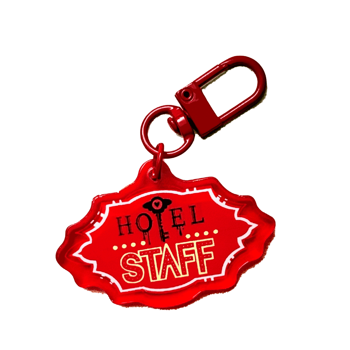 Hotel Staff acrylic charm, designed in Sydney