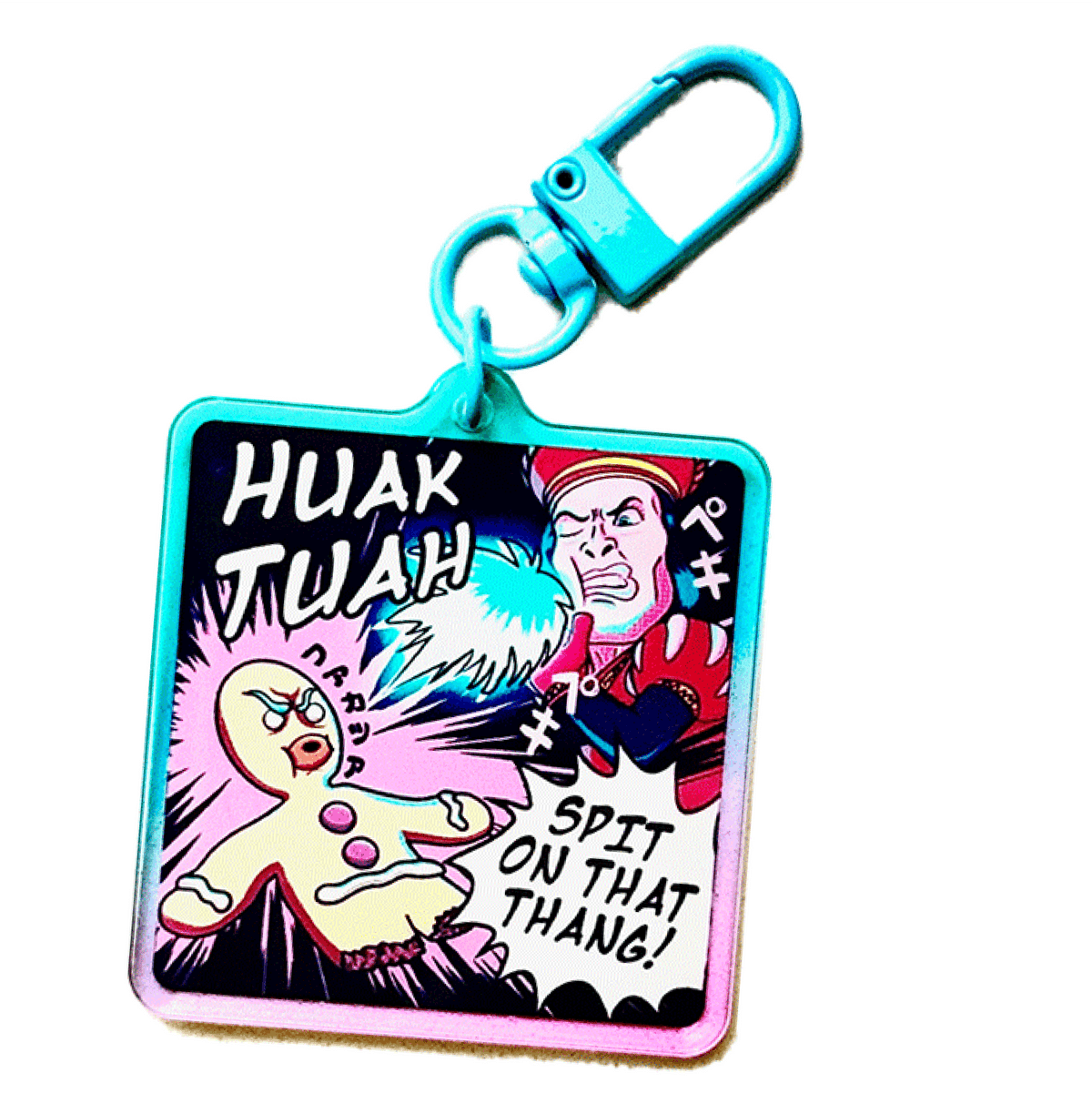 Spit On That Thing Gingerbread acrylic charm by Pinbuds