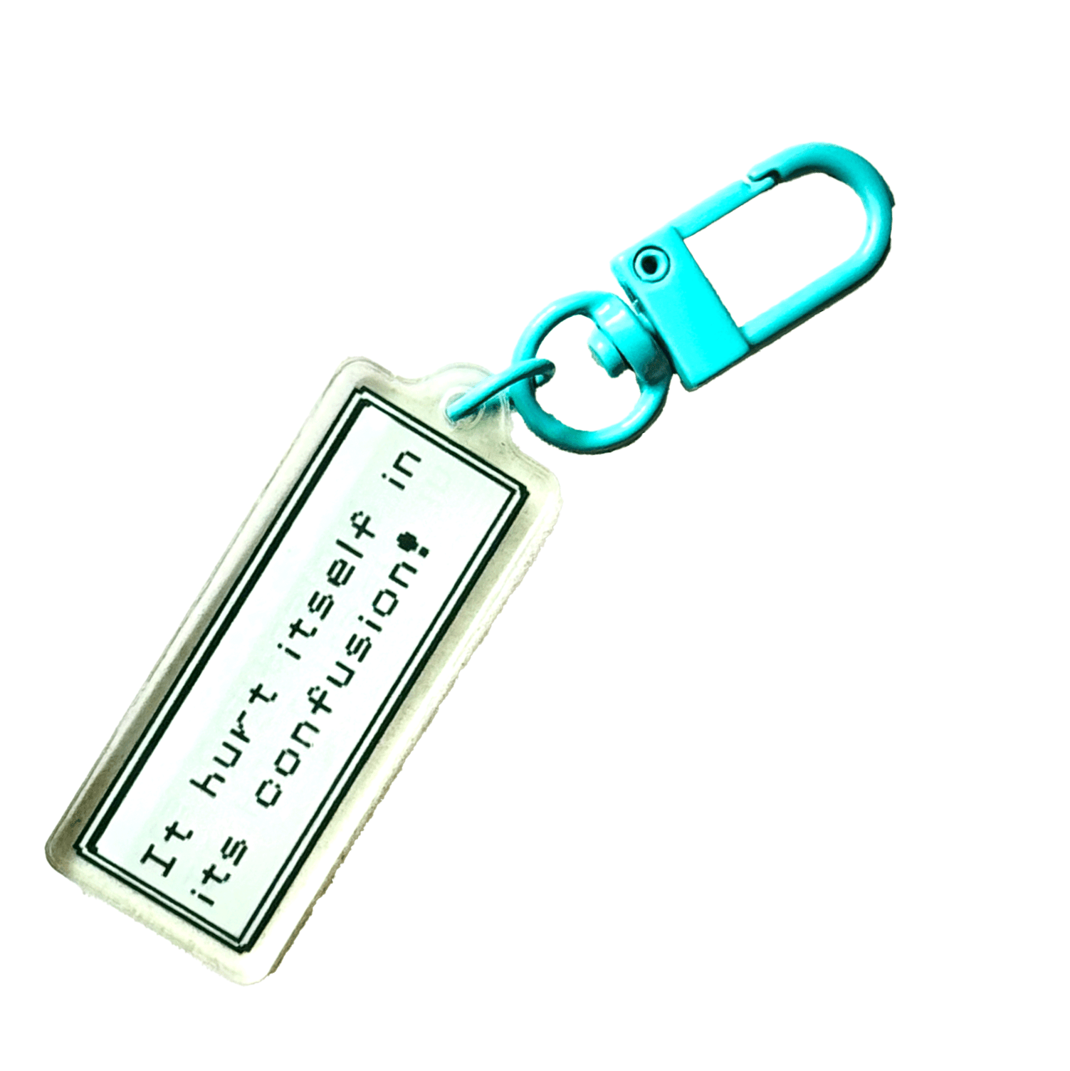 Pinbuds Charms & Keychains It hurt itself in confusion game quote pin acrylic charm keychain