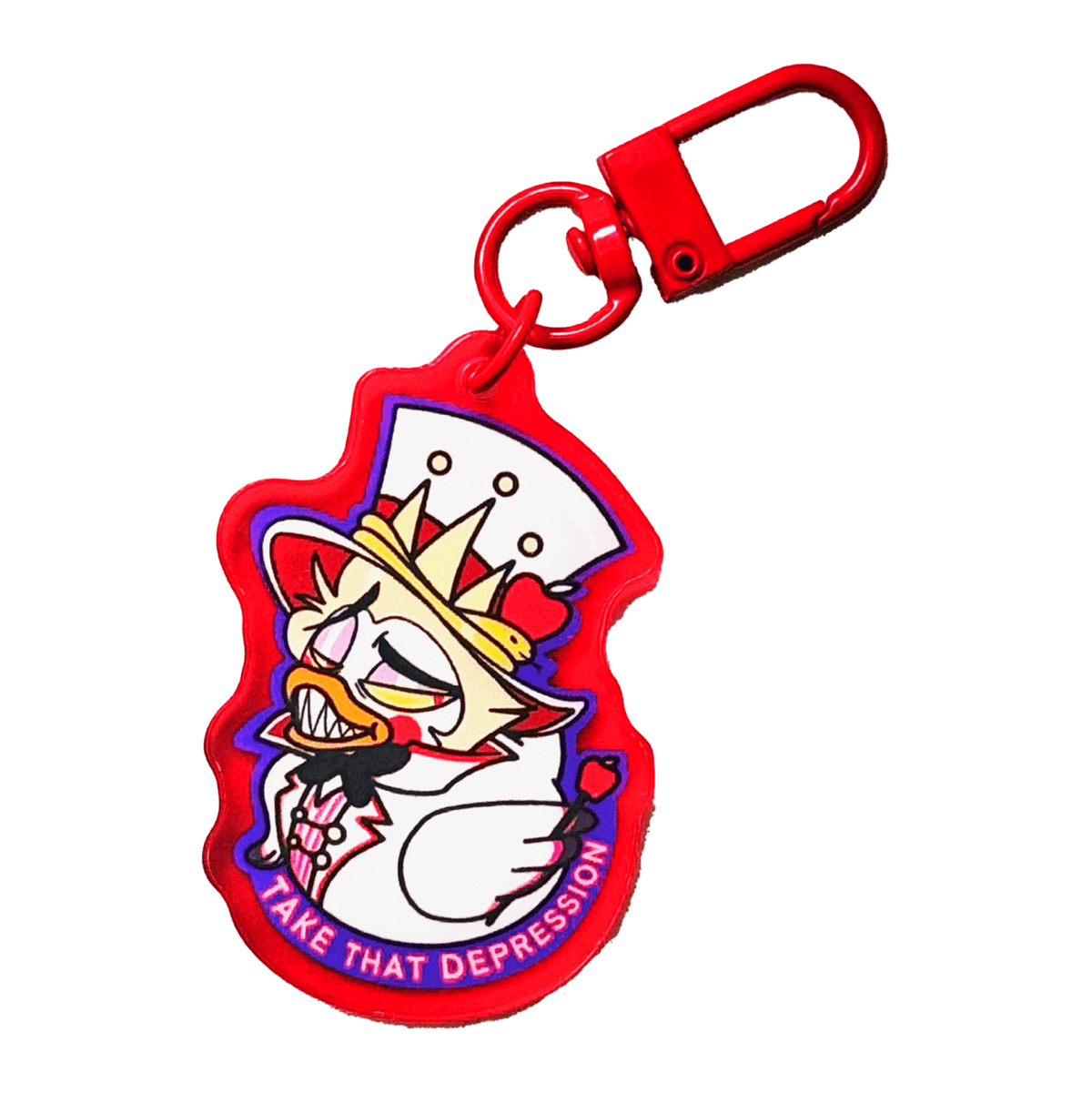 Lucifer Duck acrylic charm, designed in Sydney