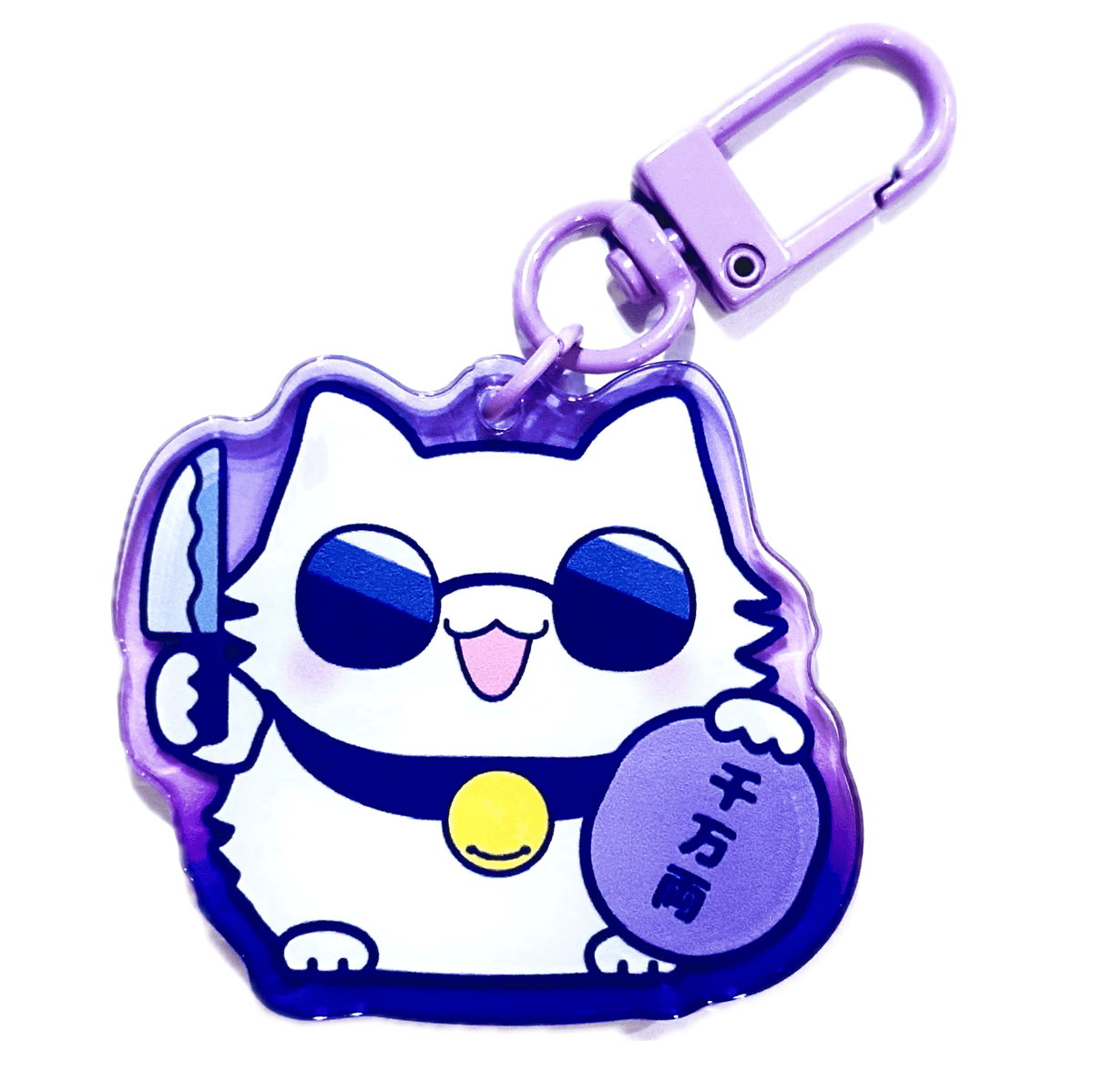 Maneki Neko Gojo Cat Good Fortune acrylic charm by Pinbuds