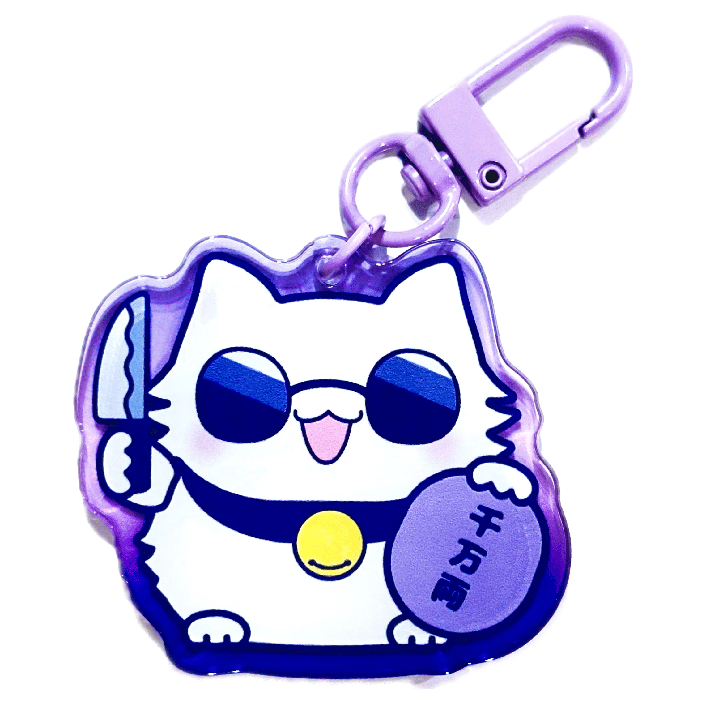 Pinbuds Charms & Keychains Maneki Neko Gojo Cat Good Fortune acrylic charm keychain