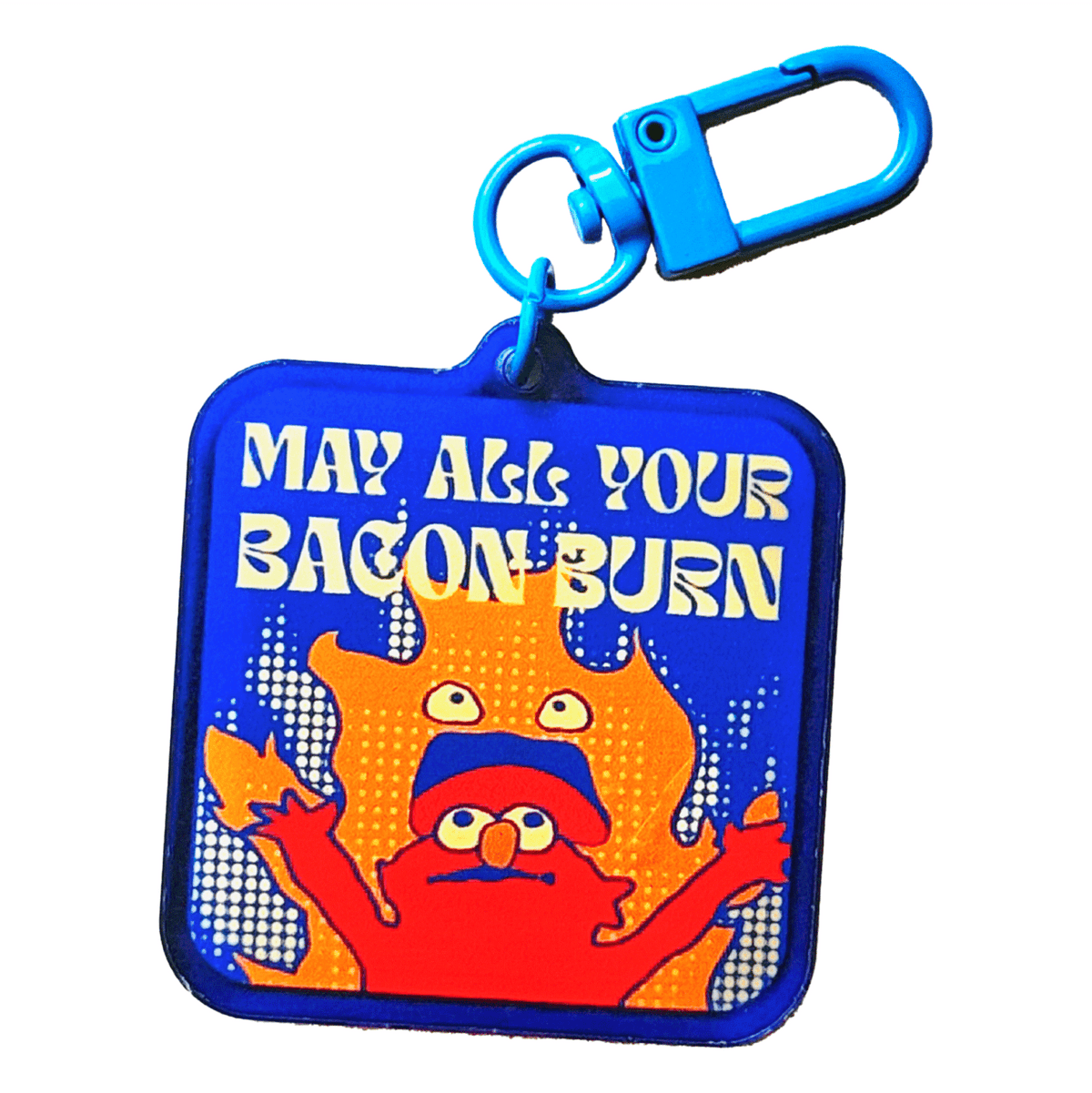 May All Your Bacon Burn acrylic charm, designed in Sydney
