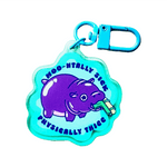 Moodeng acrylic charm, designed in Sydney