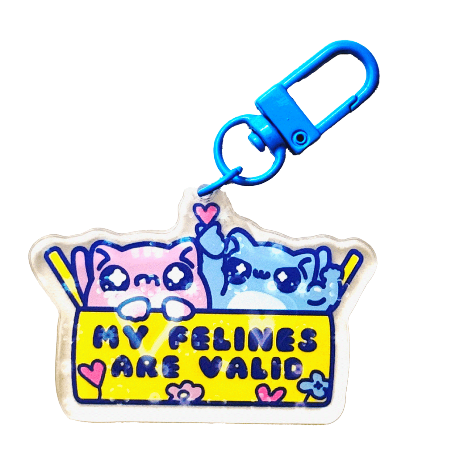 Pinbuds Charms & Keychains My Felines are valid ( feelings emotional support kitty cat) acrylic charm keychain