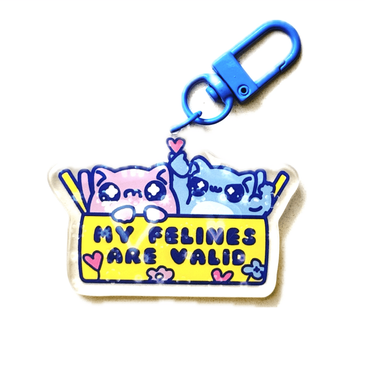 My Felines (Feelings) Are Valid Cat acrylic charm by Pinbuds