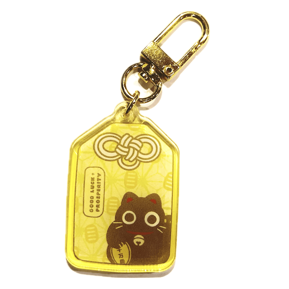 Omamori Lucky Cat acrylic charm by Pinbuds