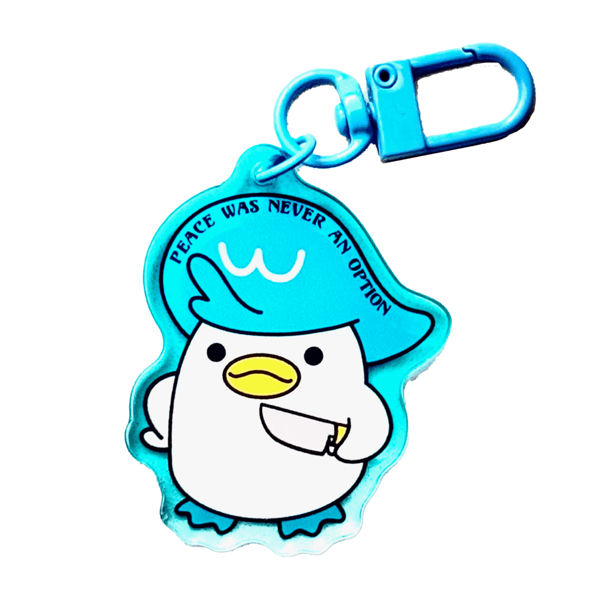 Peace Was Never An Option acrylic charm, designed in Sydney