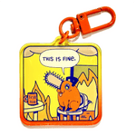 Pochita This is Fine Meme acrylic charm by Pinbuds