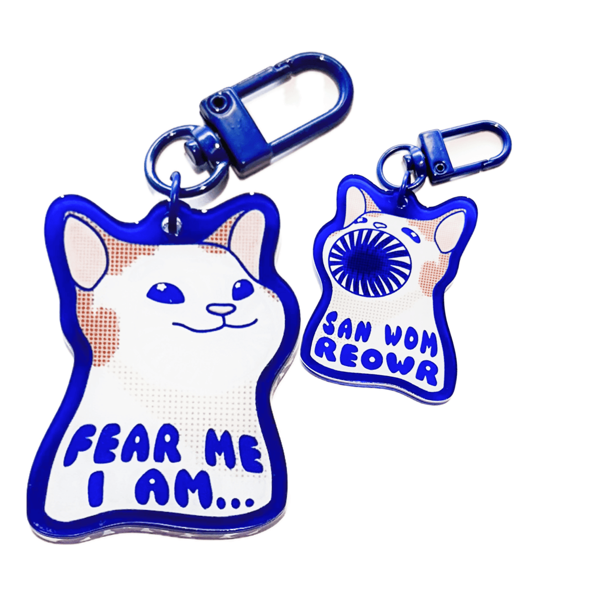 Popcat Sandworm acrylic charm by Pinbuds