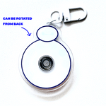 Rate Your Pain Spinner acrylic charm, designed in Sydney