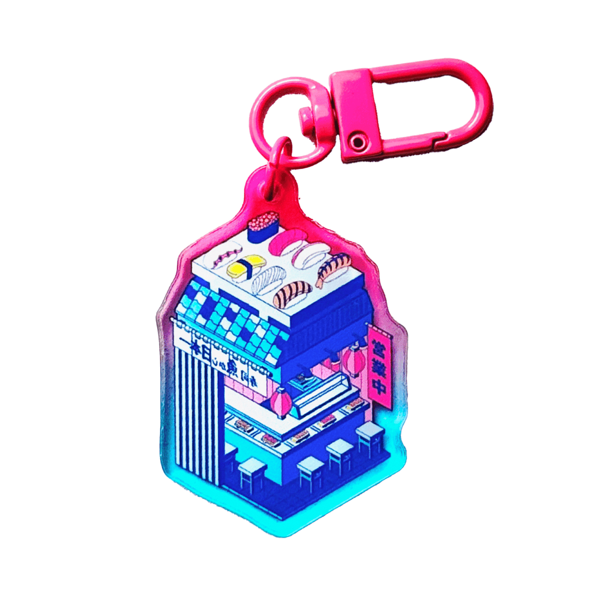 Sushi Bar Nigiri acrylic charm by Pinbuds