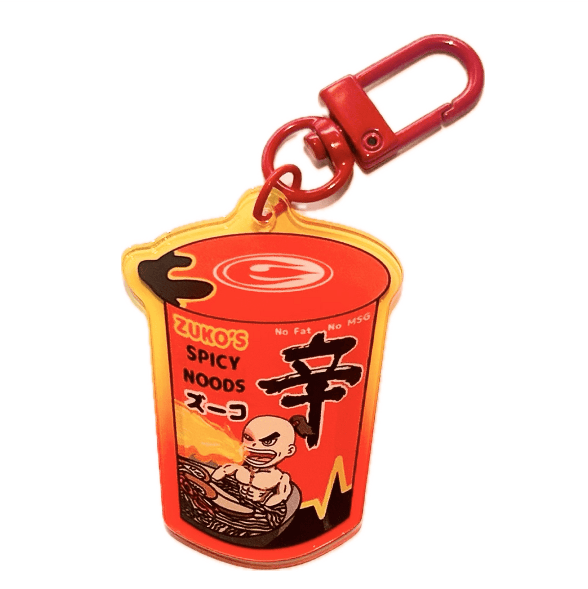 Spicy Noods Cup acrylic charm, designed in Sydney