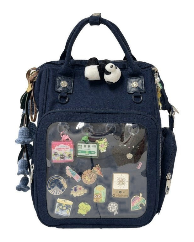 Everyday ITA Bag: 15" Anti-Theft Canvas Laptop Backpack + 2 Pin Inserts - clean carry