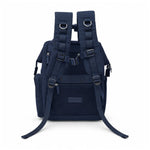 Dual Window ITA backpack 15", navy: back, padded straps and the hidden anti-theft back pocket