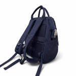 Dual Window ITA backpack 15", navy: back three-quarter from the other side, padded straps and the side zip
