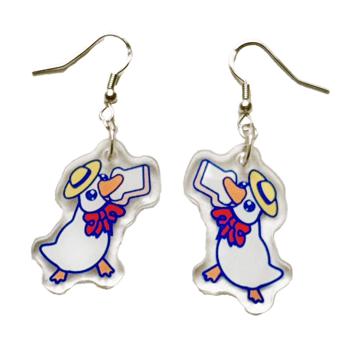 Goose Get This Bread acrylic earrings by Pinbuds