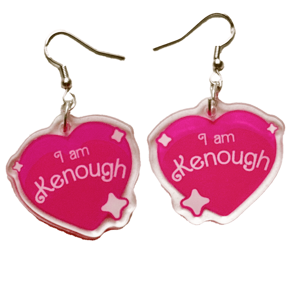 I Am Kenough acrylic earrings by Pinbuds