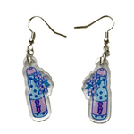 Ramune Soot sprite Soy sauce acrylic earrings by Pinbuds