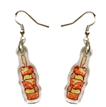Yakitori Chicken acrylic earrings by Pinbuds