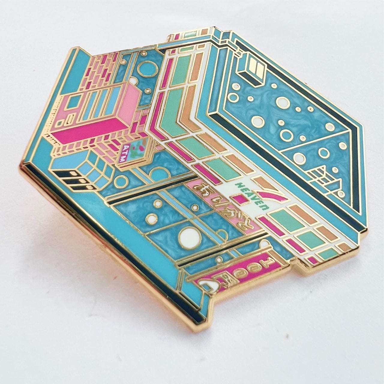 Pinbuds Enamel pin 7 Eleven Japanese Konbini Pin コンビニ (pearlescent)