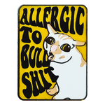 Allergic to Bullshit Coughing Cat enamel pin by Pinbuds