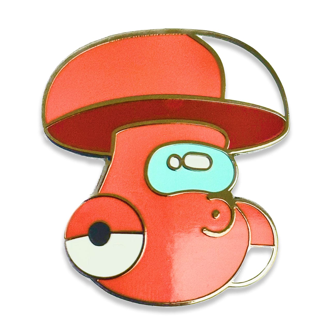 Pinbuds Enamel pin Amoongus pin (Among Us x Amoonguss mashup)