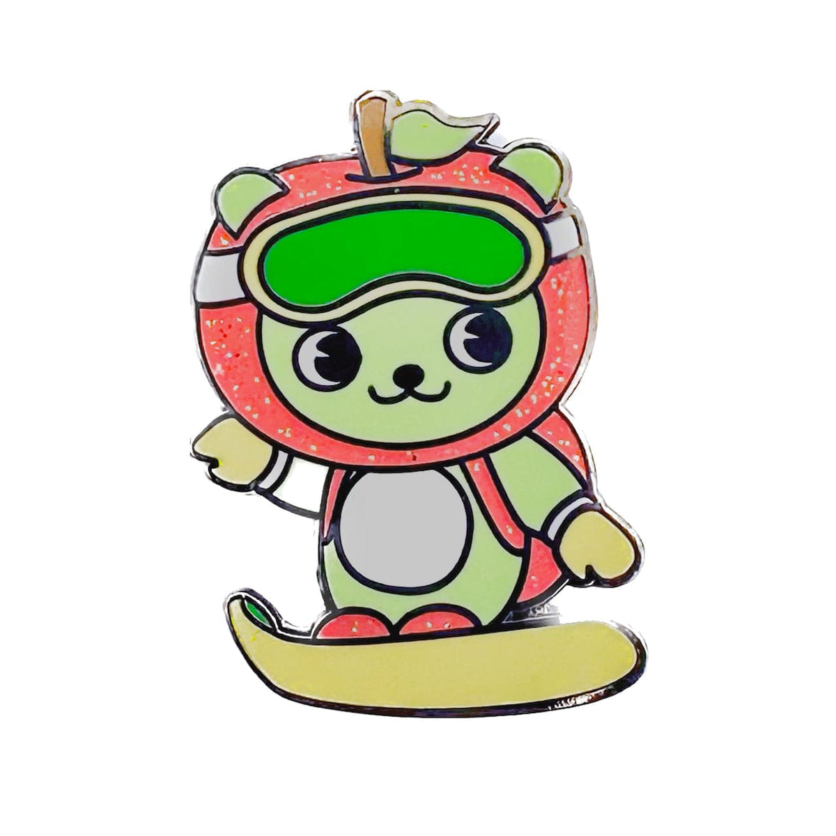 Apple Boy Mascot enamel pin by Pinbuds