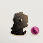 Apple Boy Mascot enamel pin, glitter