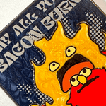 May All Your Bacon Burn enamel pin, black plating