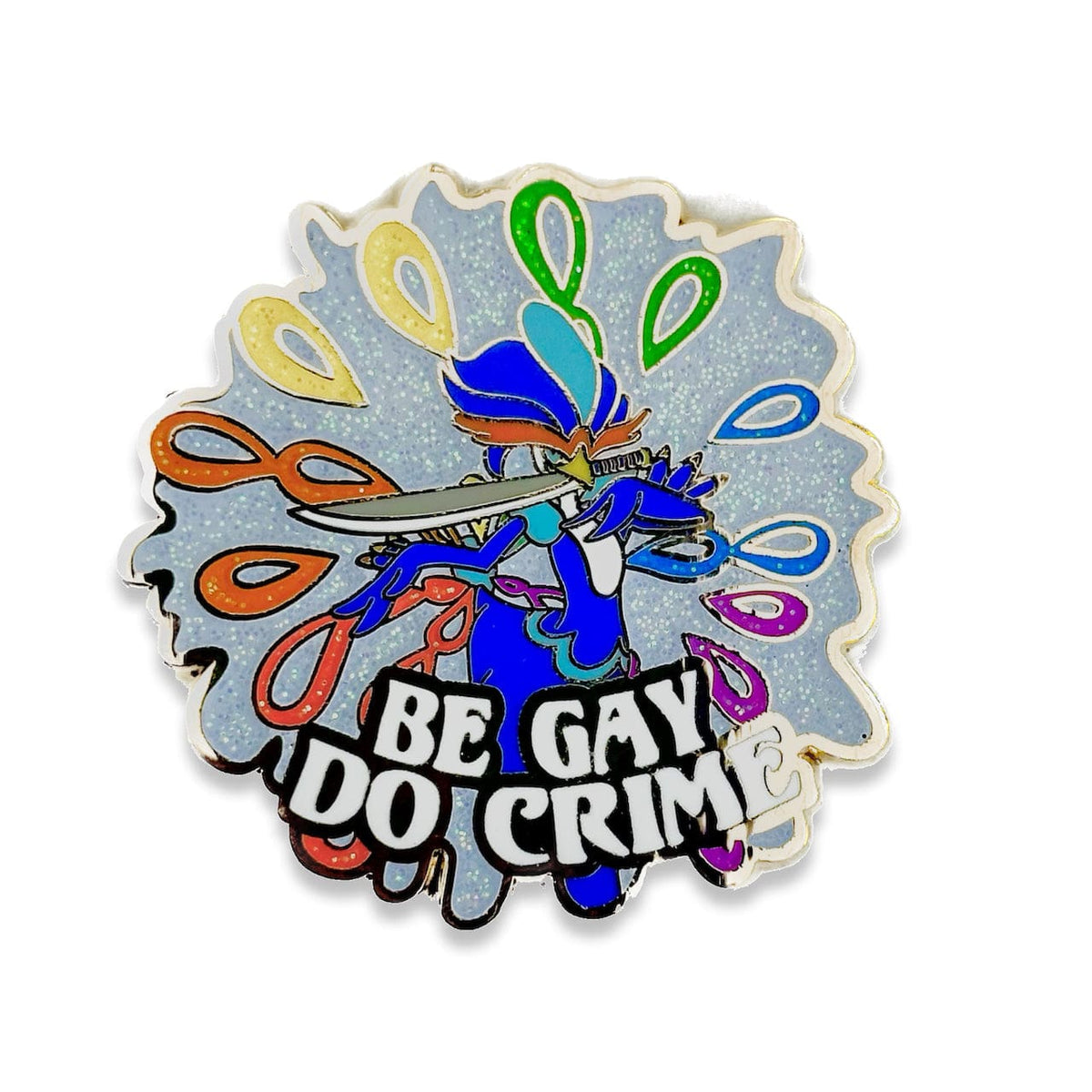 Be Gay Do Crime Water Duck enamel pin by Pinbuds