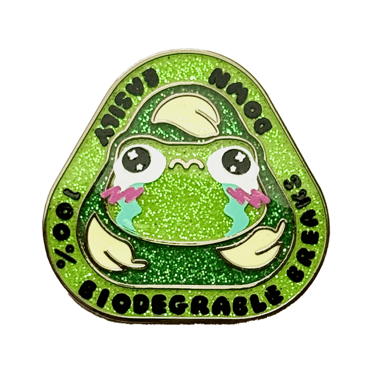 Biodegradable Frog enamel pin by Pinbuds