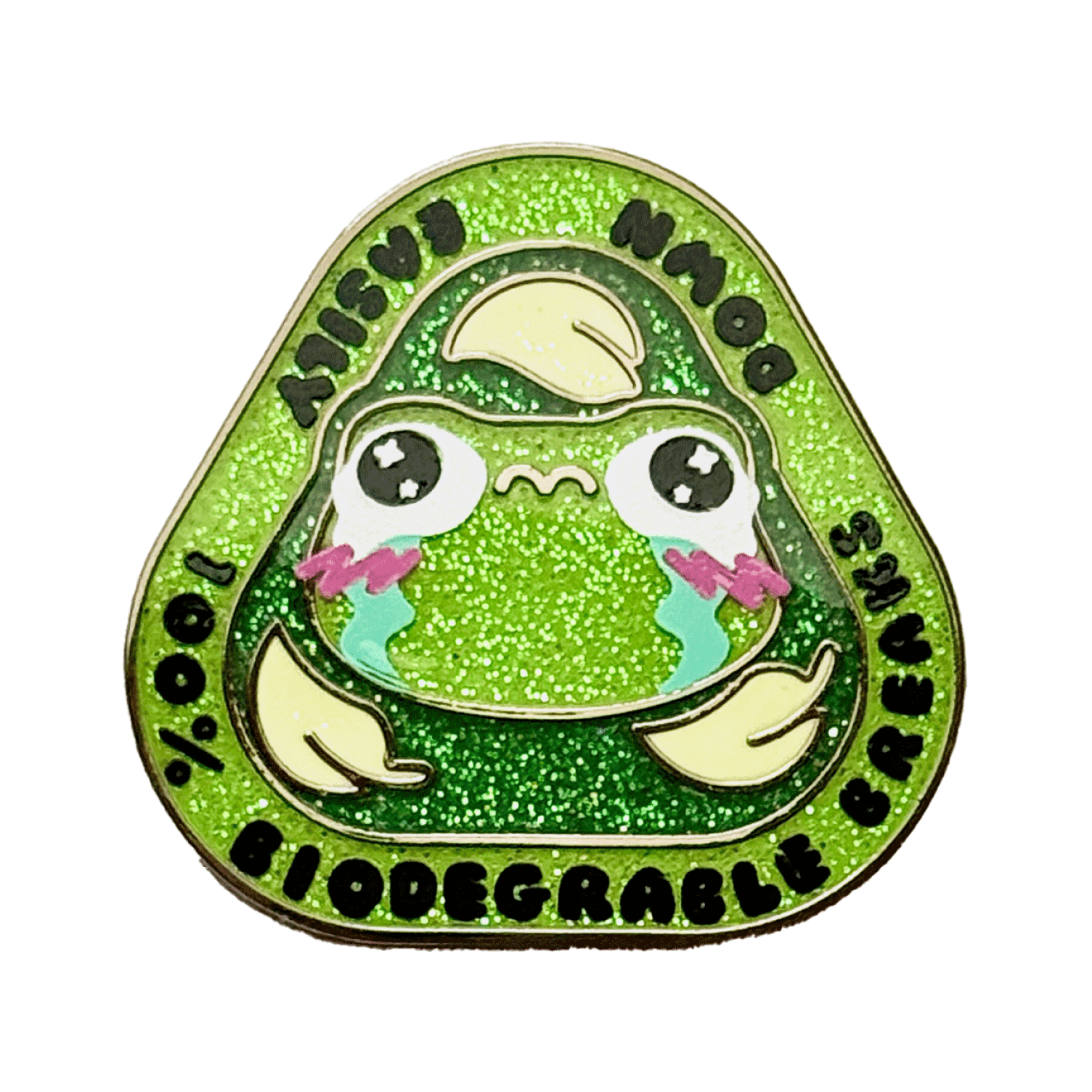 Pinbuds Enamel pin Biodegradeable breaks down easily frog enamel pin