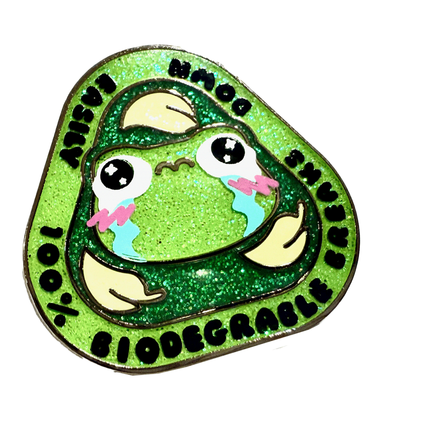 Pinbuds Enamel pin Biodegradeable breaks down easily frog enamel pin