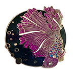Bisexual Scales Fish enamel pin, hard enamel