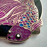 Bisexual Scales Fish enamel pin, gold plating