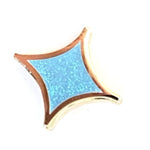 Blue Glitter Star enamel pin by Pinbuds