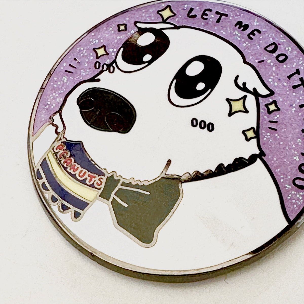 Borzoi "Let Me Do It For You" Meme enamel pin, hard enamel