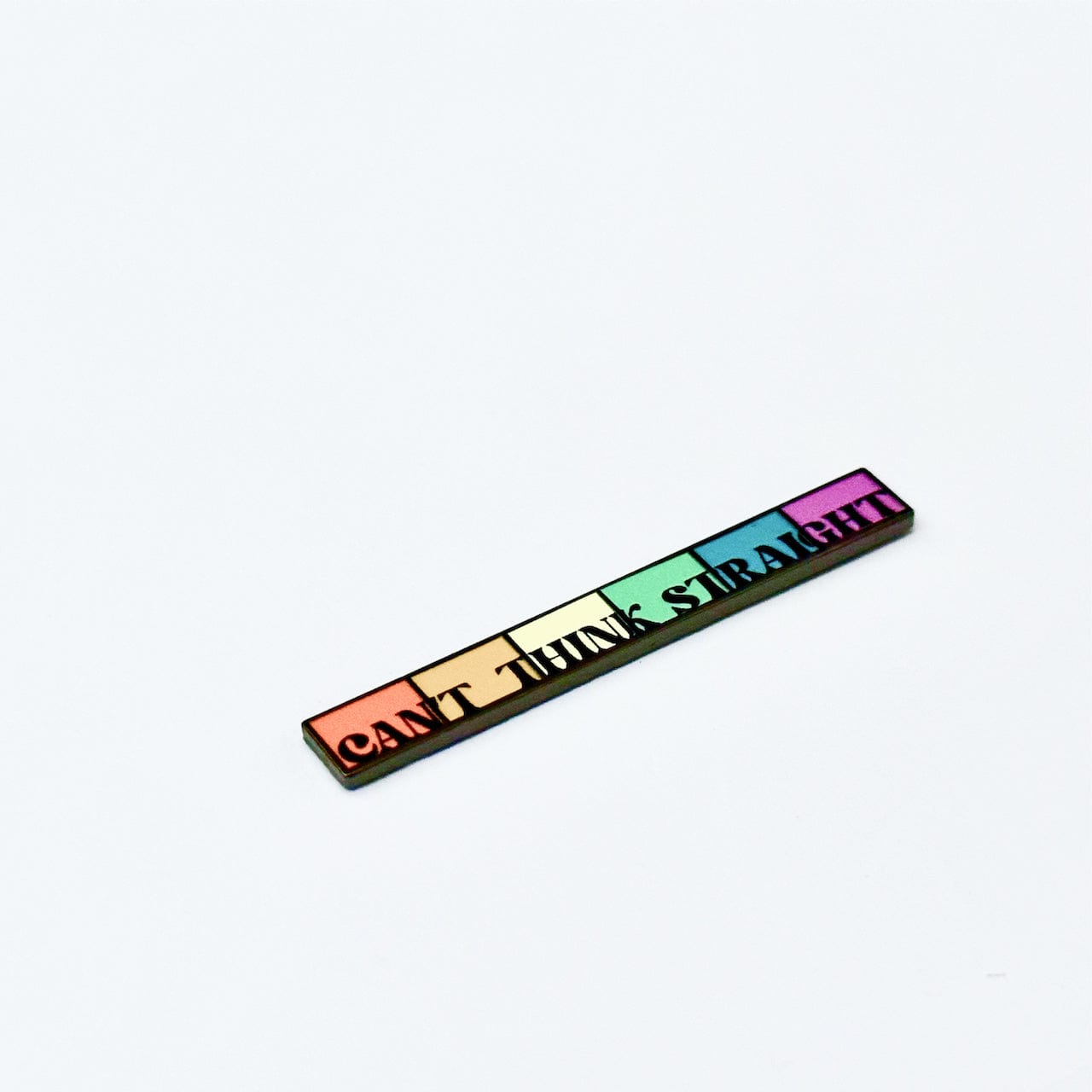 Pinbuds Enamel pin Can't think straight gay pin