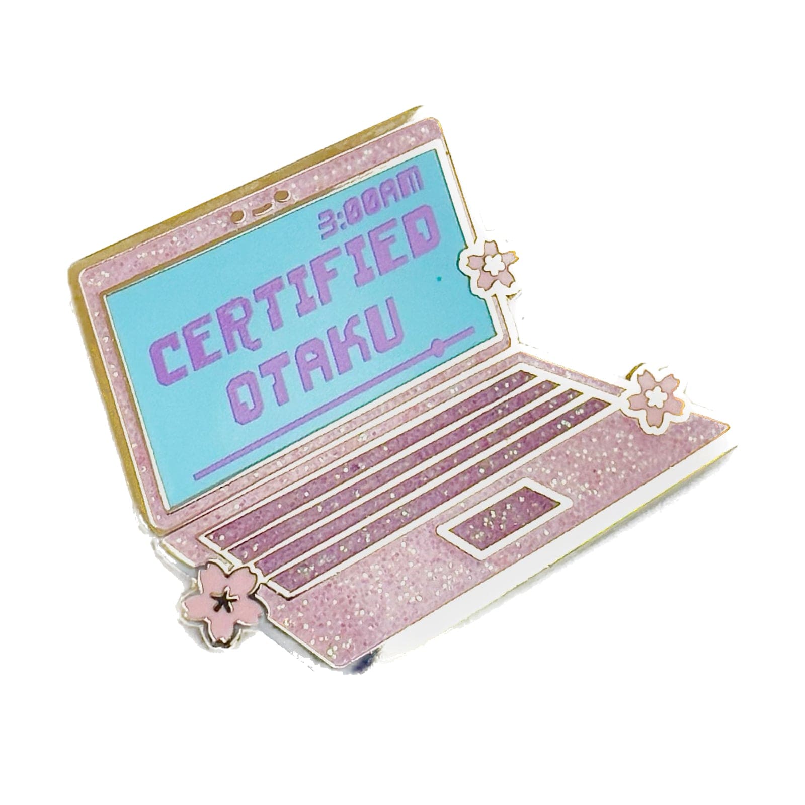 Pinbuds Enamel pin Certified Otaku anime addicted laptop pin