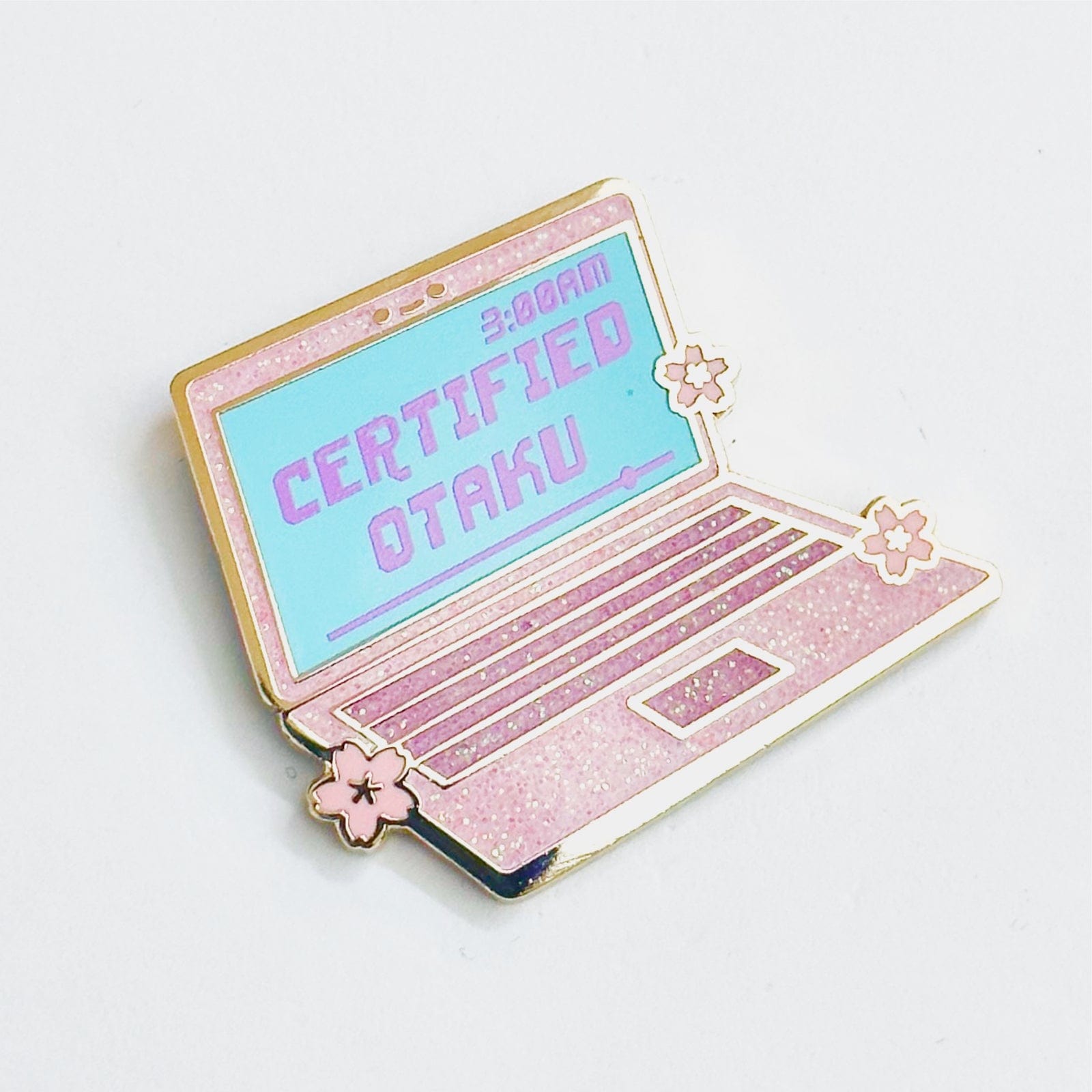 Pinbuds Enamel pin Certified Otaku anime addicted laptop pin