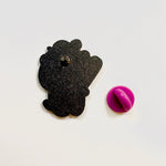 Chaotic Otter Mascot enamel pin, glitter