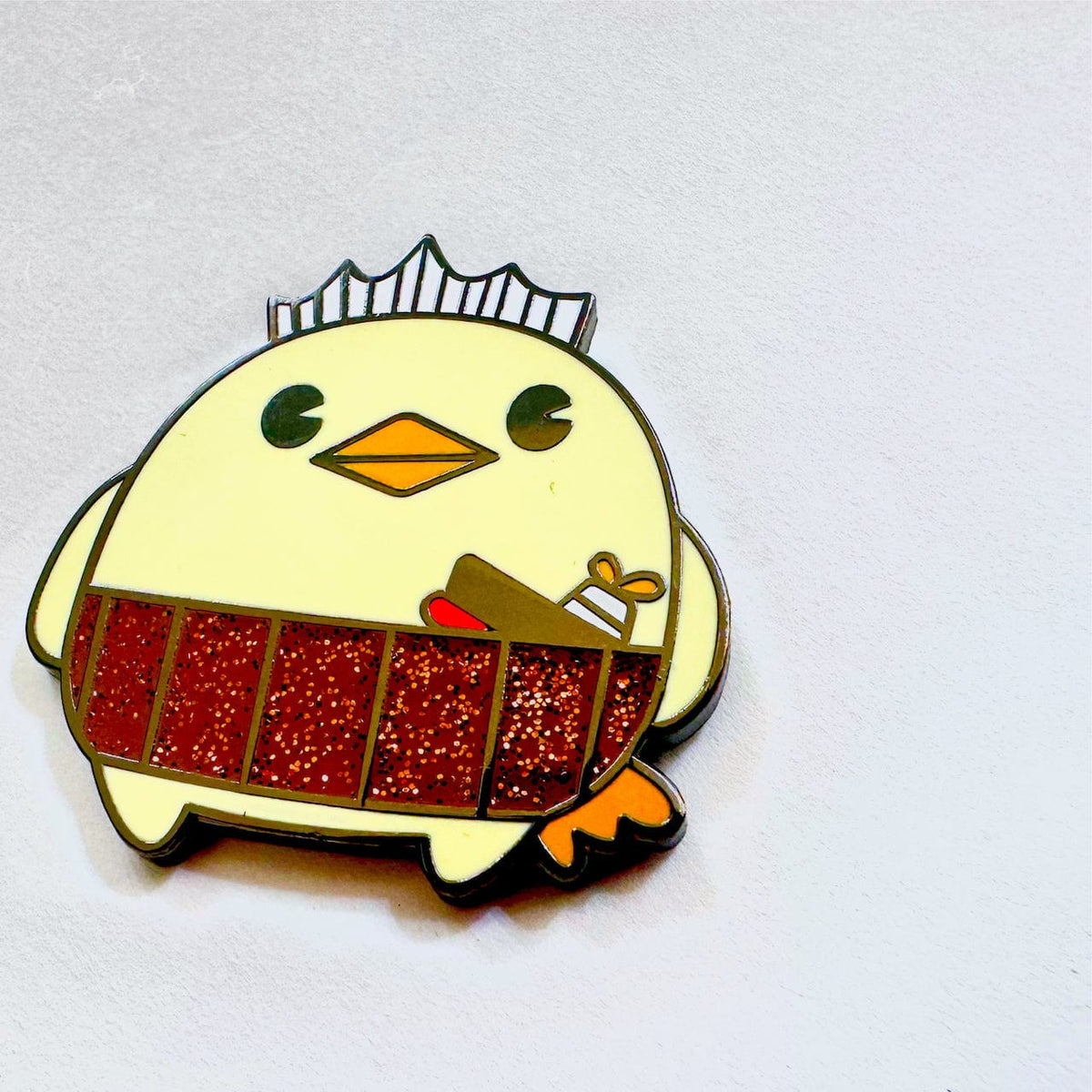 Chicken Sailor Mascot enamel pin, hard enamel