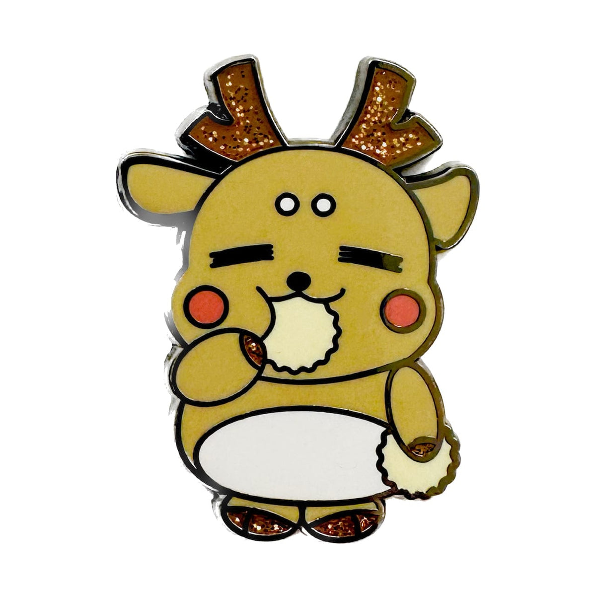Cookie Deer Mascot enamel pin by Pinbuds