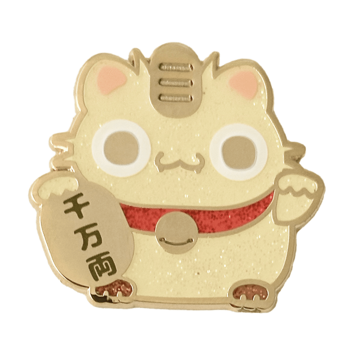 Maneki Neko Meow enamel pin by Pinbuds