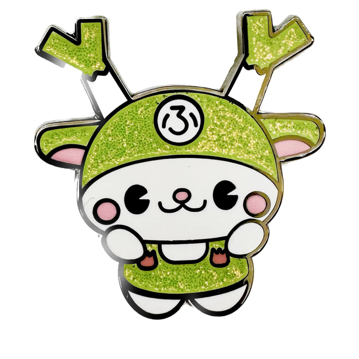 Deer Dog pin - Fukuchan from Saitama prefecture enamel pin by Pinbuds