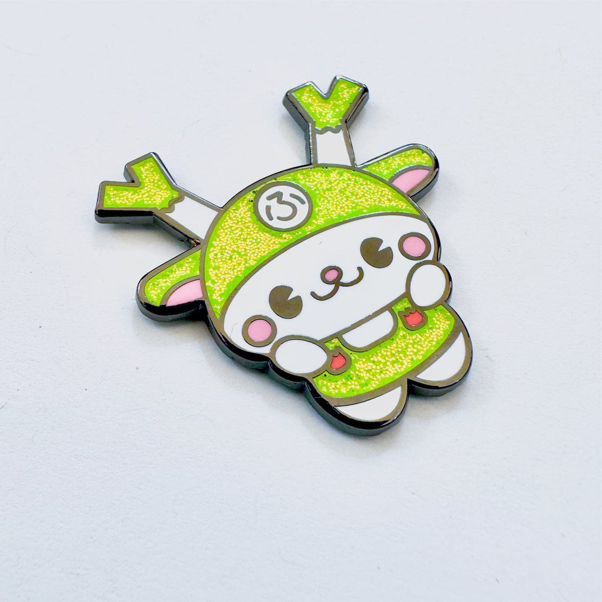 Deer Dog pin - Fukuchan from Saitama prefecture enamel pin, hard enamel