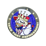 Depression Duck enamel pin by Pinbuds