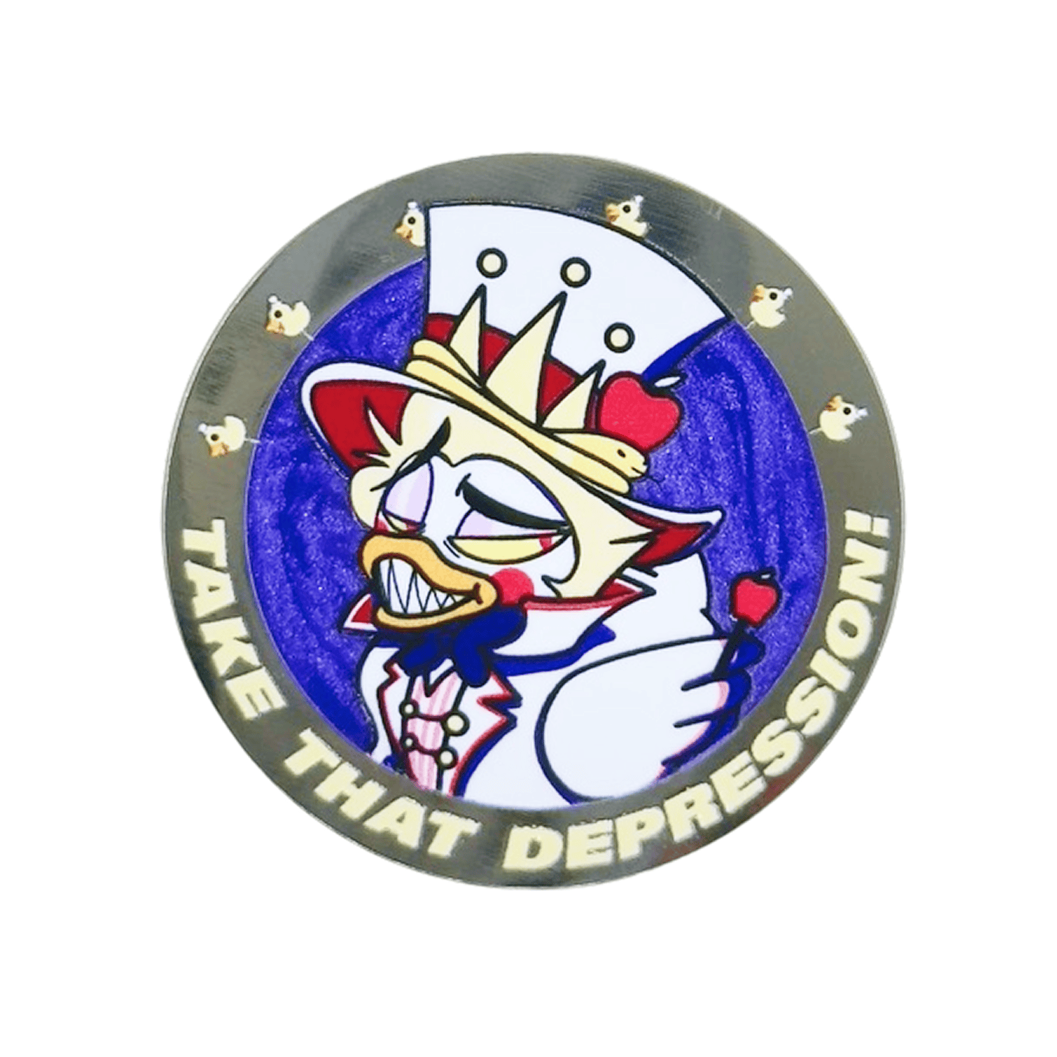 Depression Duck enamel pin by Pinbuds